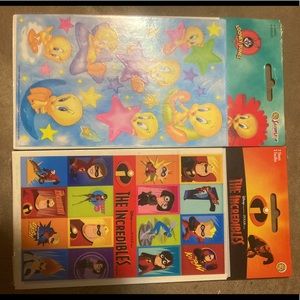 Nip - 5 packages of looney tunes tweety bird and 5 packages of The Incredibles